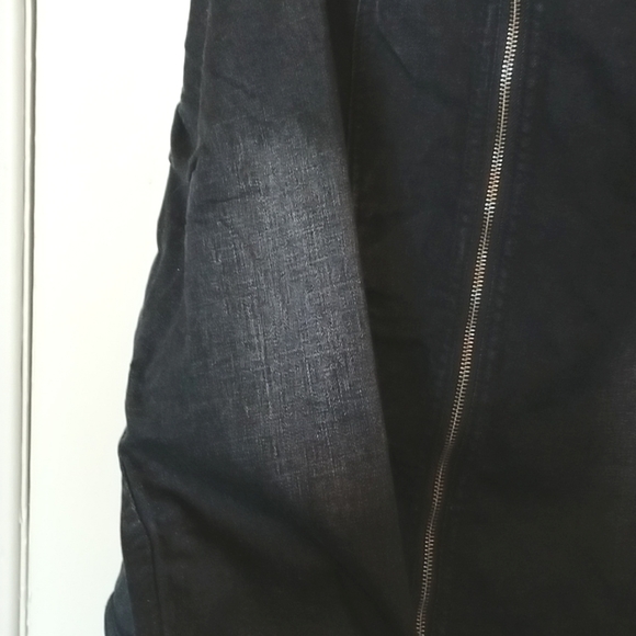 EUC Love & Legend Size 20 Black Denim Motto Style Jacket - Picture 5 of 8